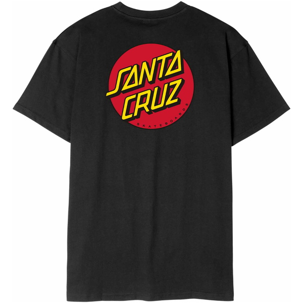 2026 Santa Cruz Mens Classic Dot Chest T-Shirt SCA-TEE-13909 - Black